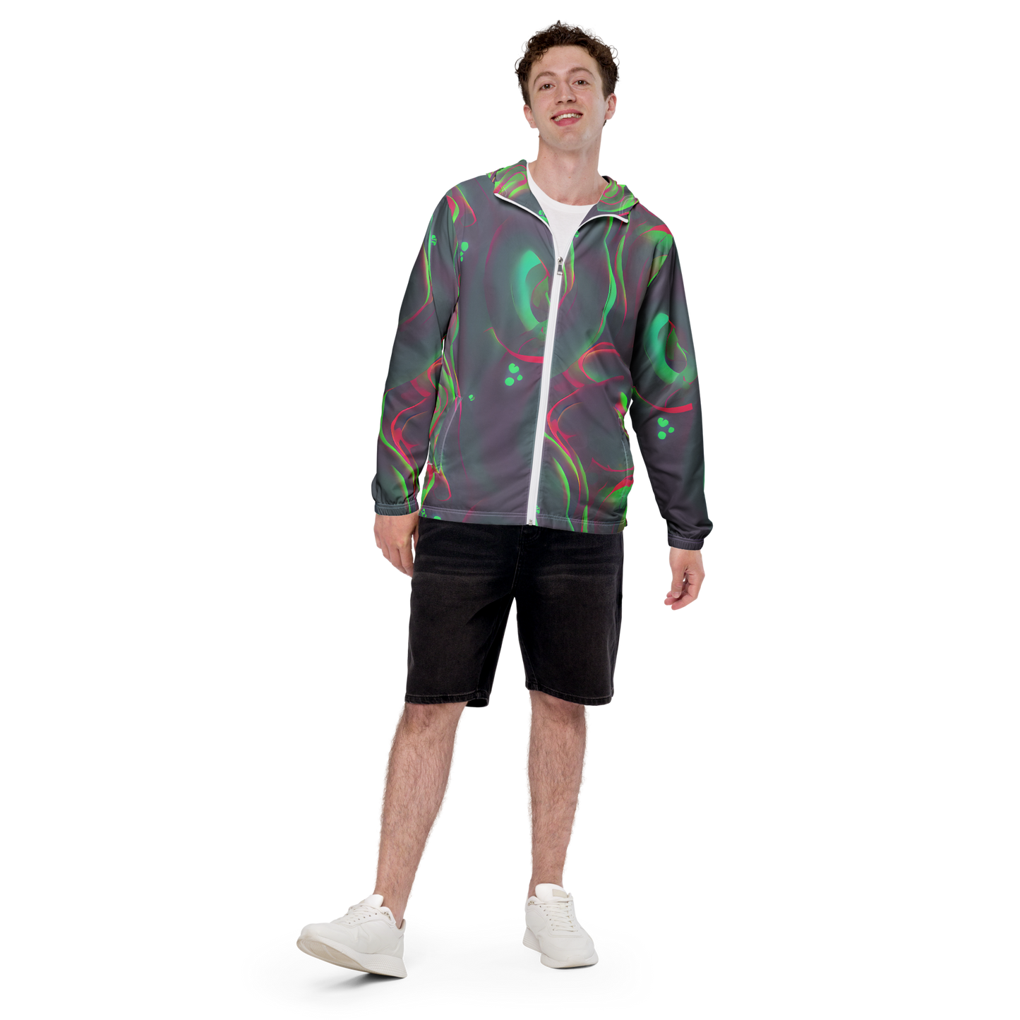 Men's Windbreaker - Neon Whisper