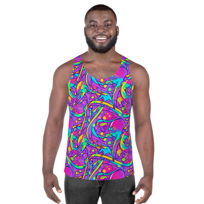 Men's Tank Top - Neon Galaxy Whirl