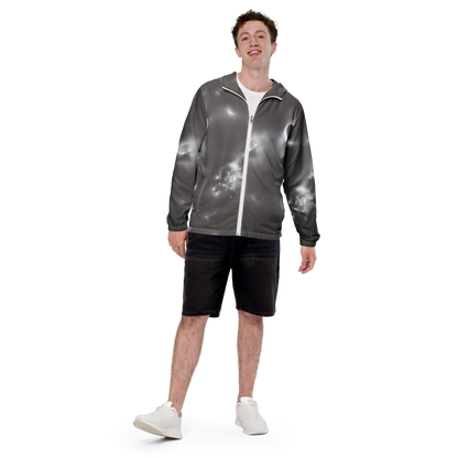 Men's Windbreaker - Silver Nebula