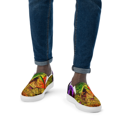 Men's Slip-On Canvas Shoes - Neon Glyphworks