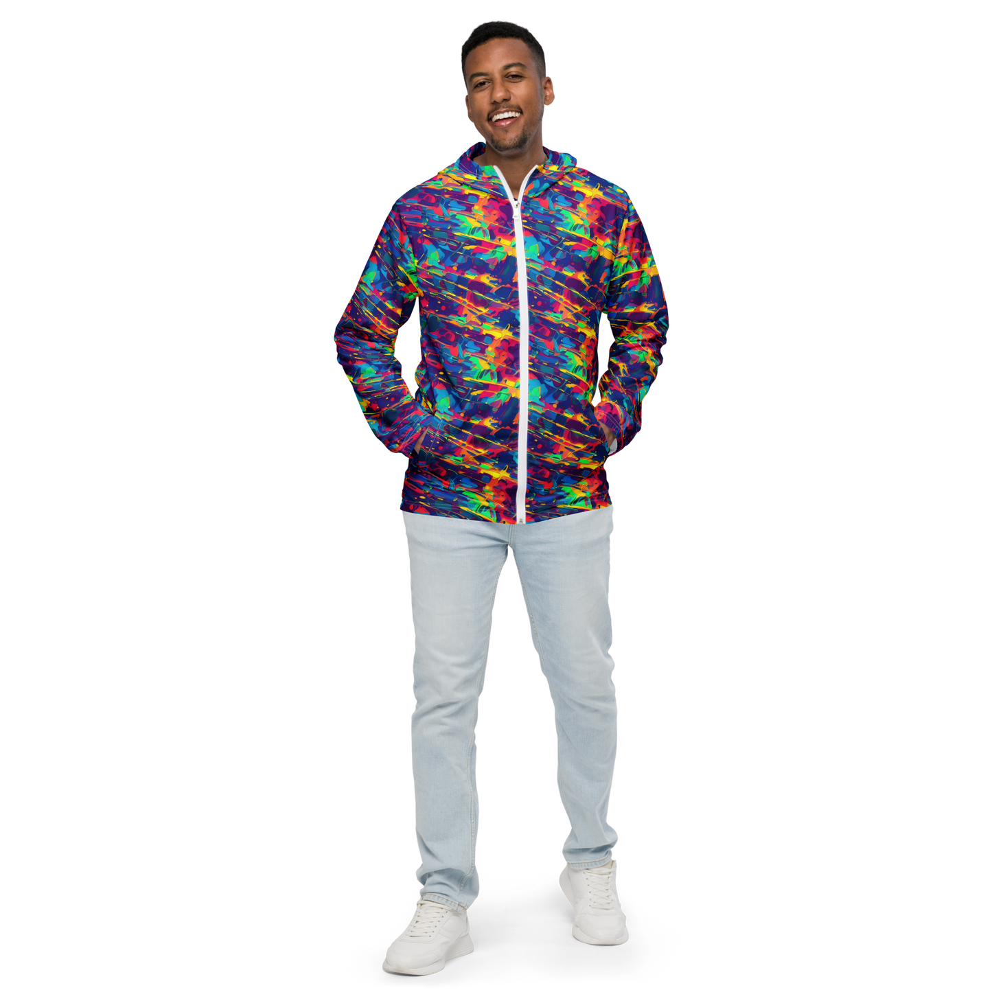 Men's Windbreaker - Spectrum Streaks