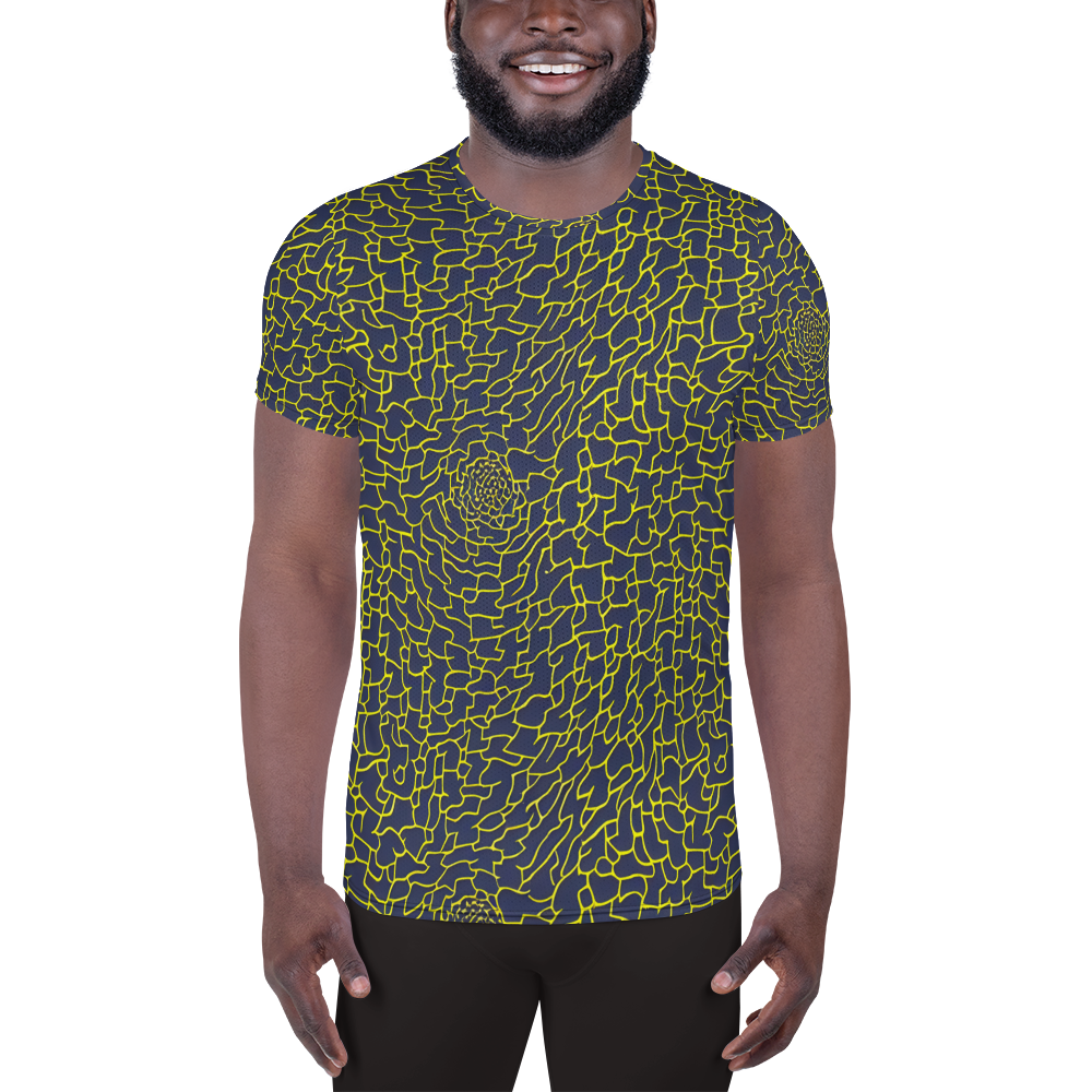 Men's Athletic T-Shirt - Nightshade Maze