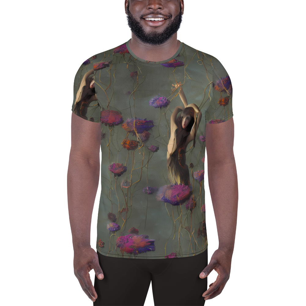 Men's Athletic T-Shirt - Ethereal Bloom
