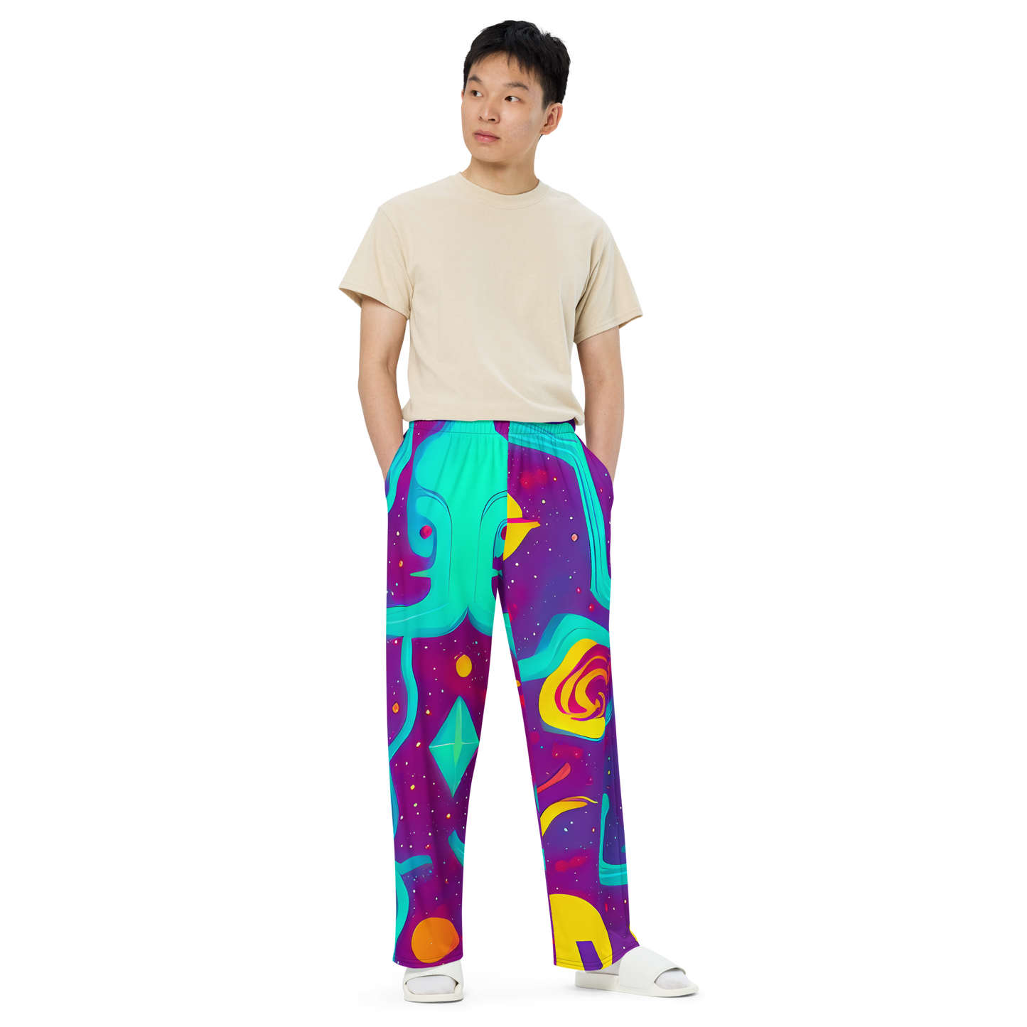 Wide-Leg Pants - Cosmic Current