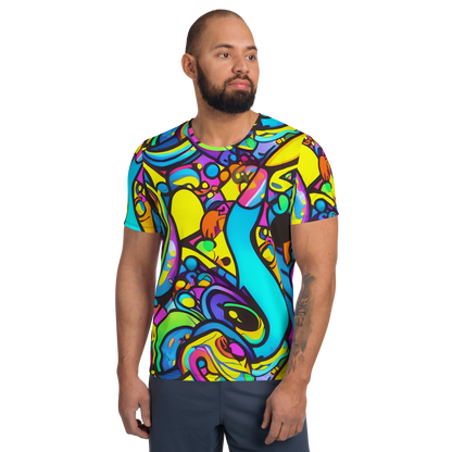Men's Athletic T-Shirt - Kaleidoscopic Flow