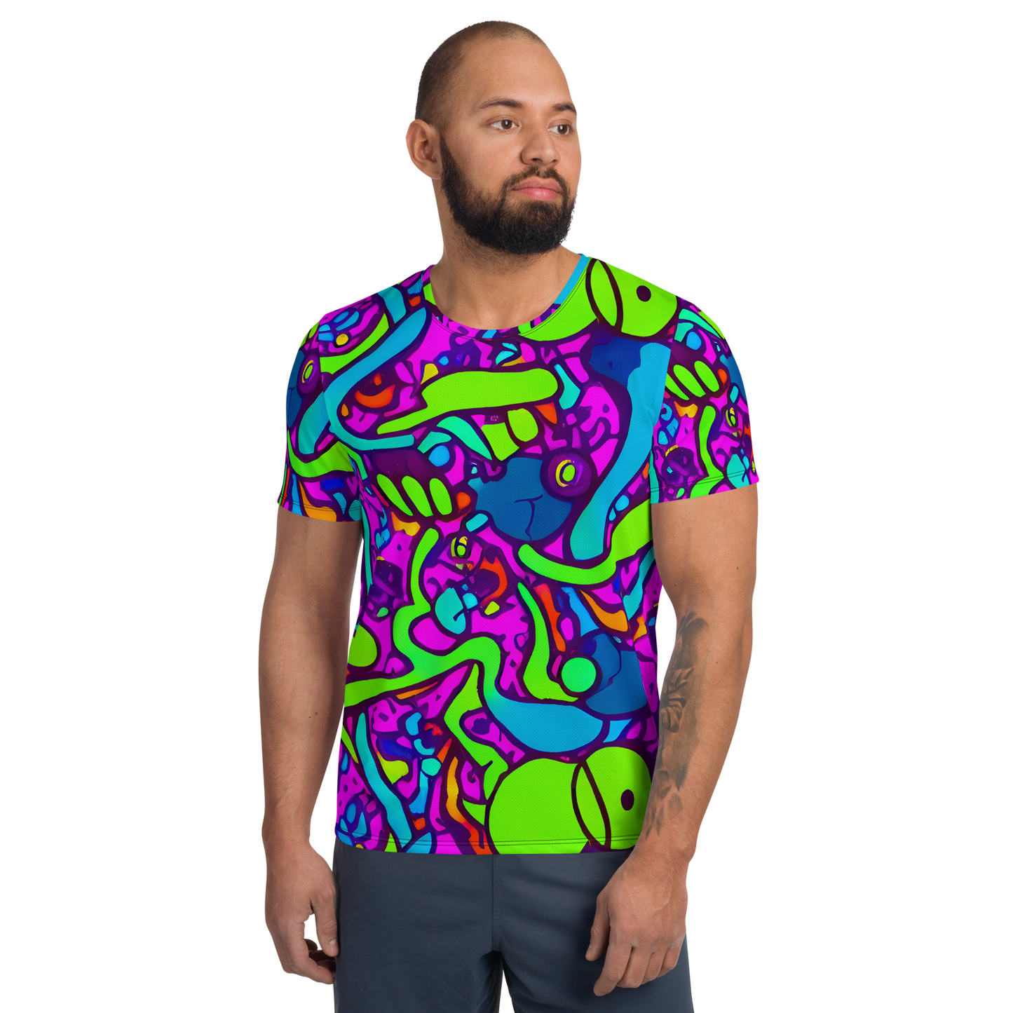 Men's Athletic T-Shirt - Funky Vortex