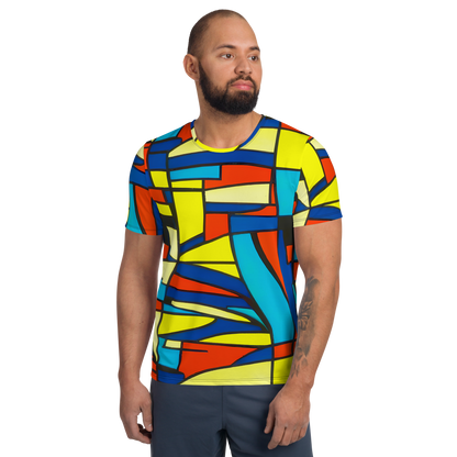 Men's Athletic T-Shirt - Neon Fractals