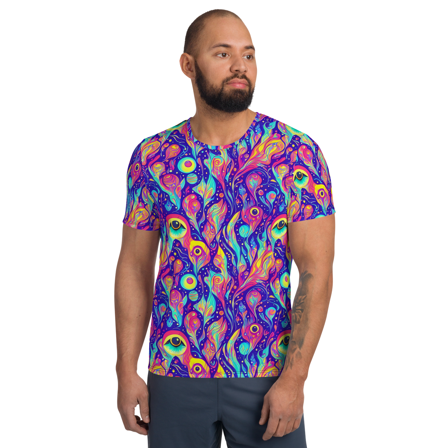 Men's Athletic T-Shirt - Mystic Petal Dance