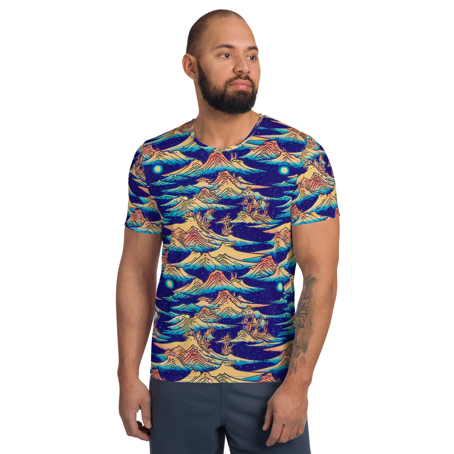 Men's Athletic T-Shirt - Mystical Mountain Mirage