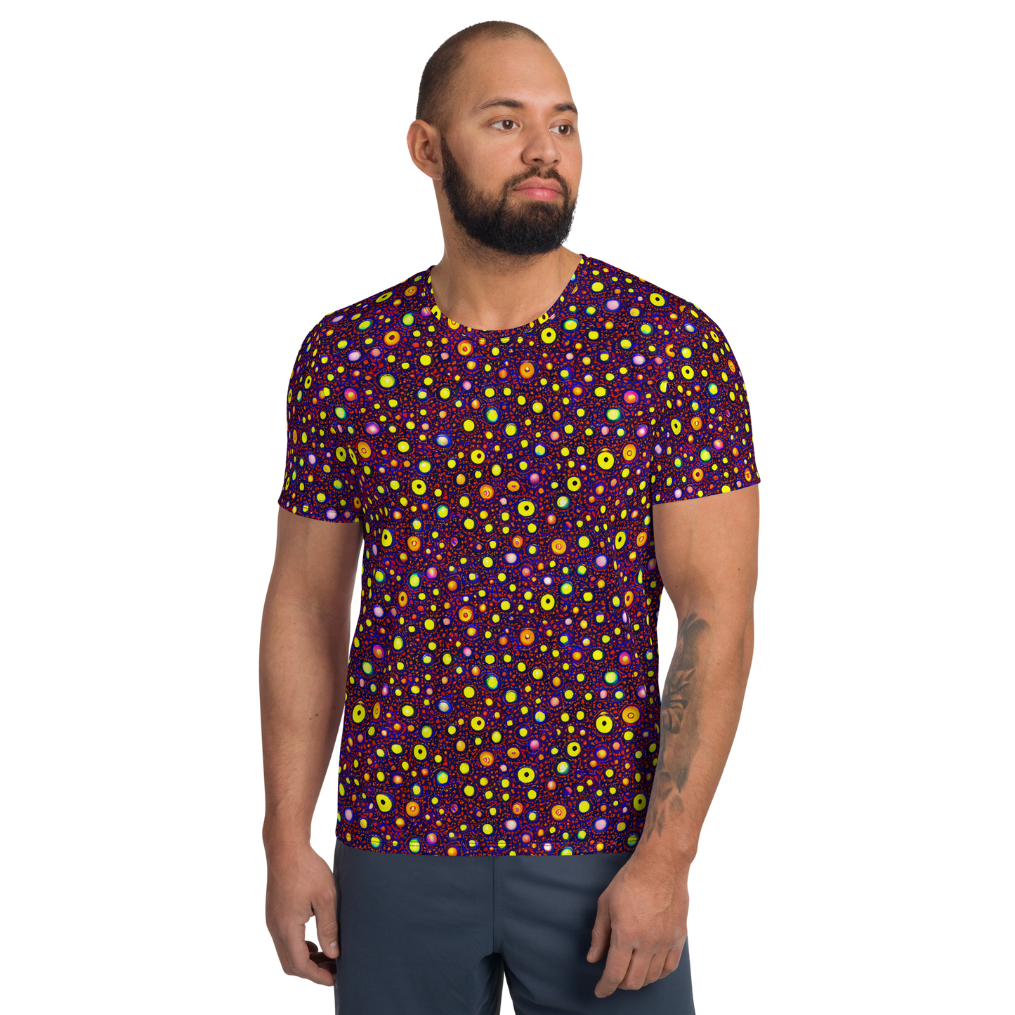 Men's Athletic T-Shirt - Cosmic Dotscape