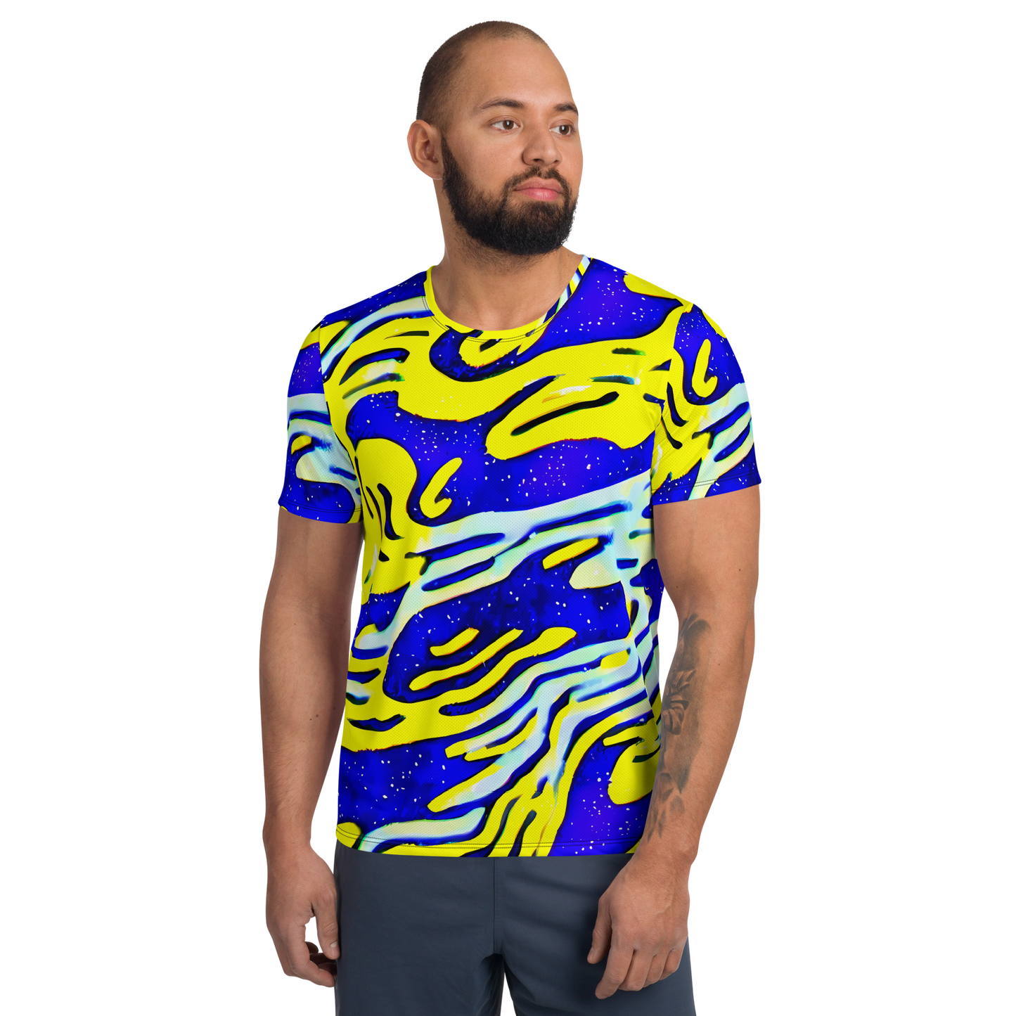 Men's Athletic T-Shirt - Electric Horizon