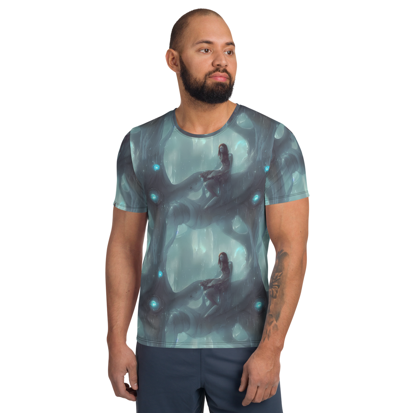 Men's Athletic T-Shirt - Liquid Serenity