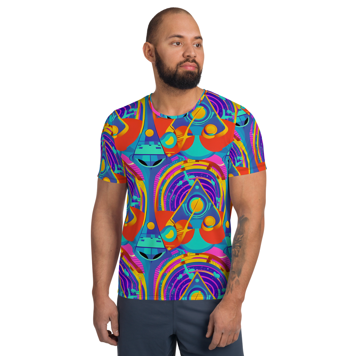 Men's Athletic T-Shirt - Blast of Color