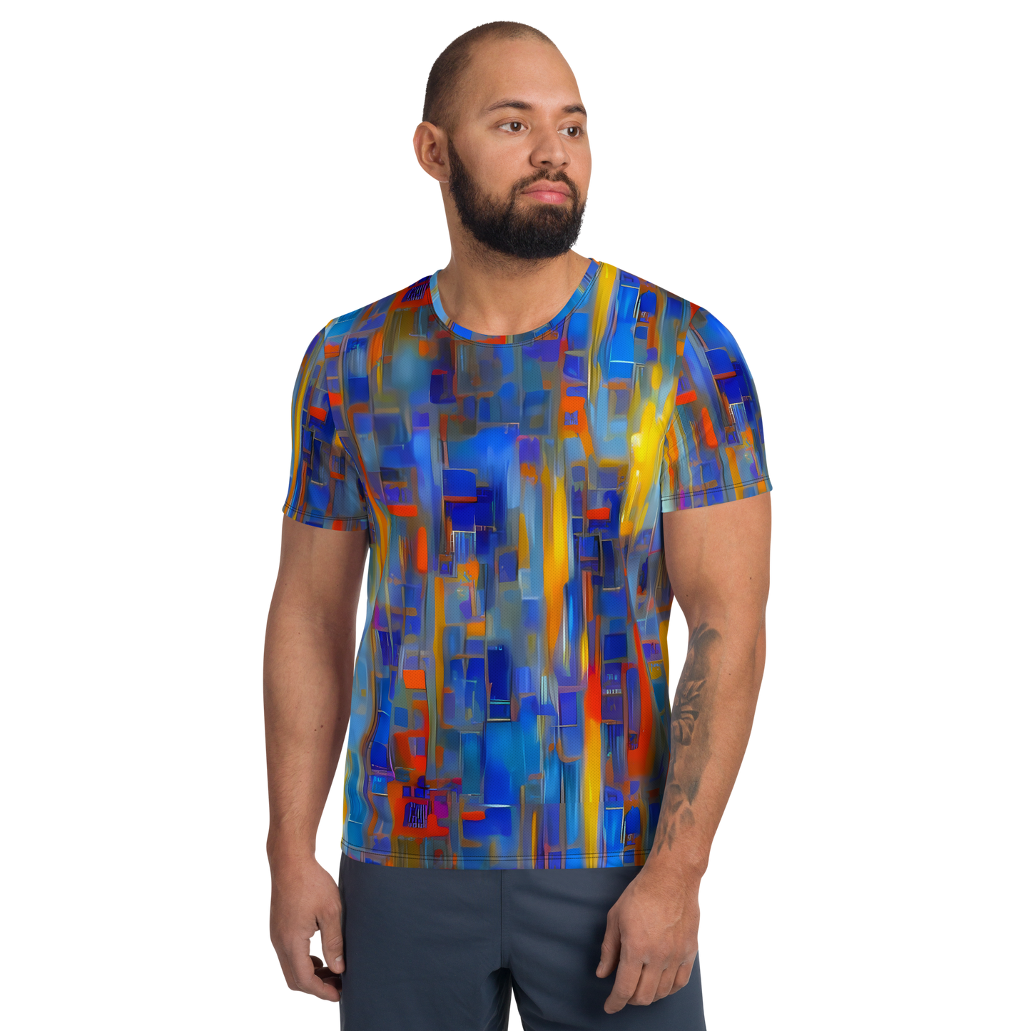 Men's Athletic T-Shirt - Neoplastique Flow