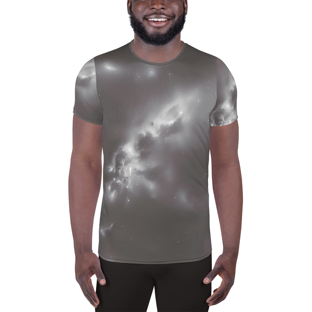 Men's Athletic T-Shirt - Silver Nebula