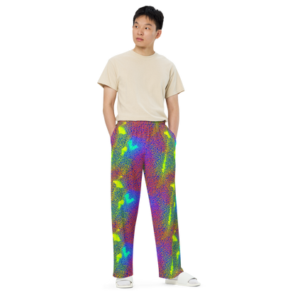 Wide-Leg Pants - Prismatic Web