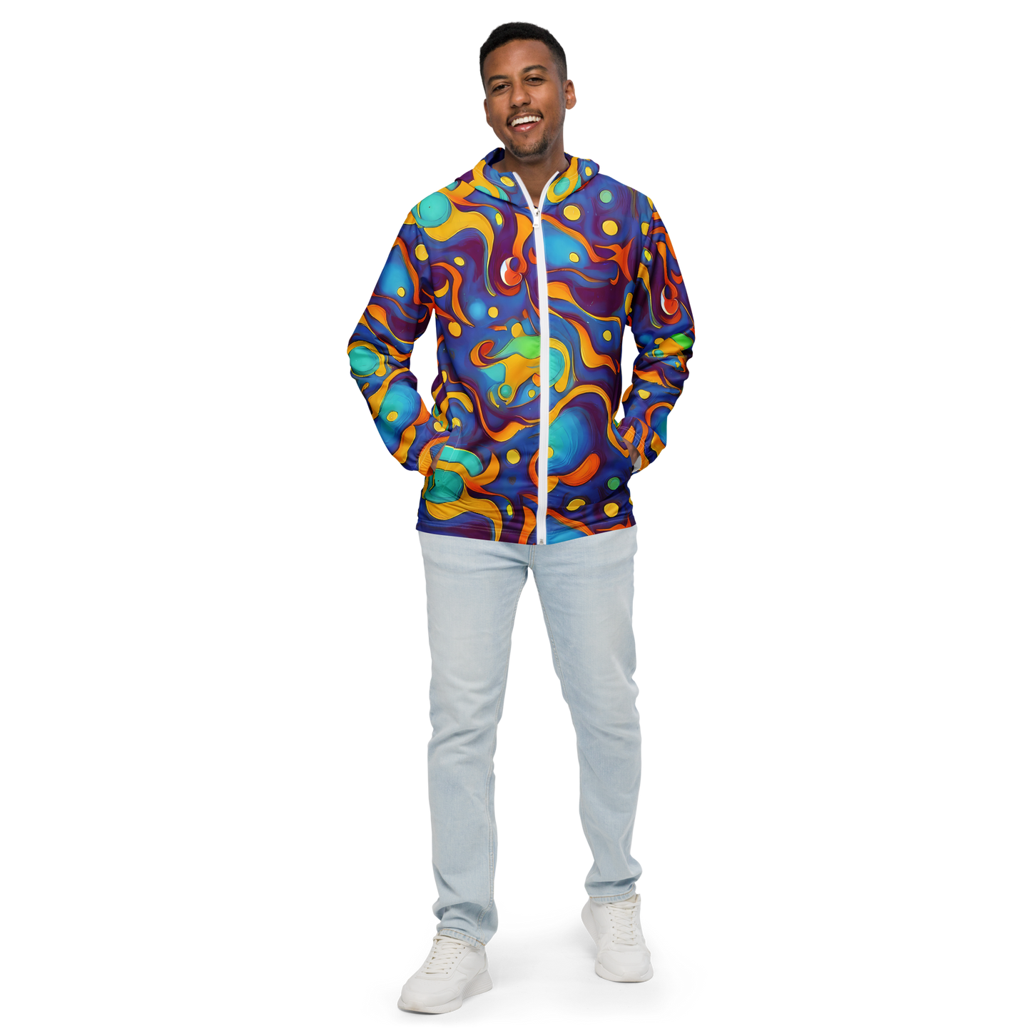 Men's Windbreaker - Pelton Swirl