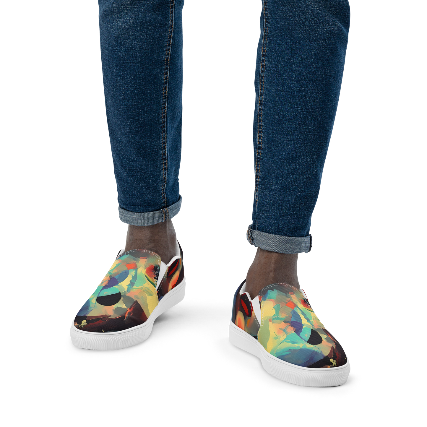 Men's Slip-On Canvas Shoes - Astral Reflections