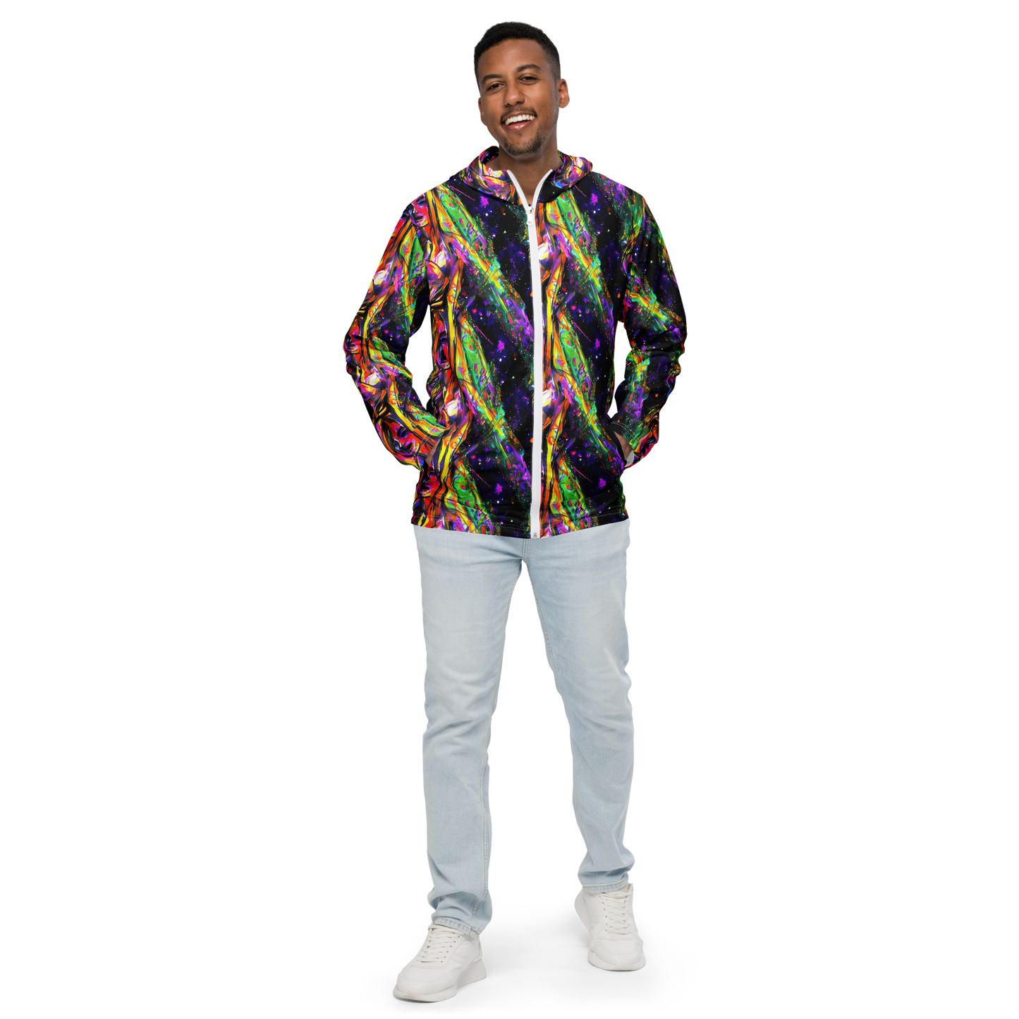 Men's Windbreaker - Galactic Flamenco