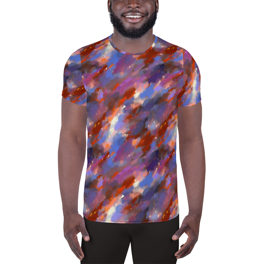 Men's Athletic T-Shirt - Celestial Brushstroke