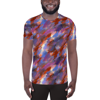 Men's Athletic T-Shirt - Celestial Brushstroke