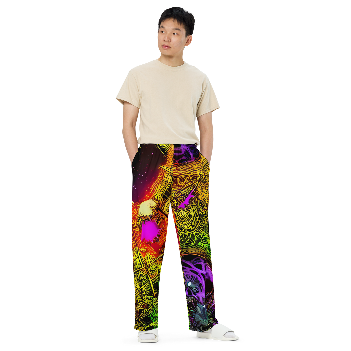 Wide-Leg Pants - Neon Glyphworks