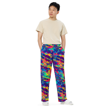 Wide-Leg Pants - Spectrum Streaks