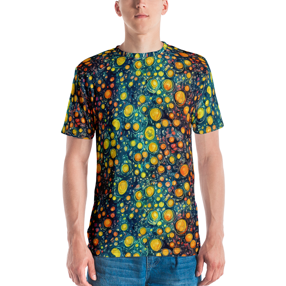 Men's Crew Neck T-Shirt - Starry Orbits