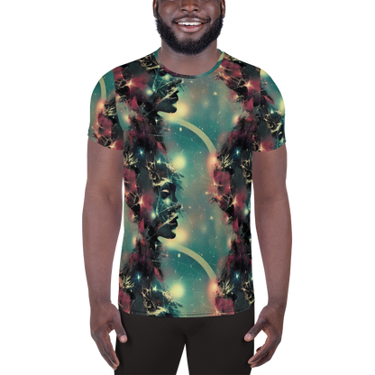 Men's Athletic T-Shirt - Galactic Serpent