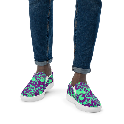 Men's Slip-On Canvas Shoes - Alien Ripples