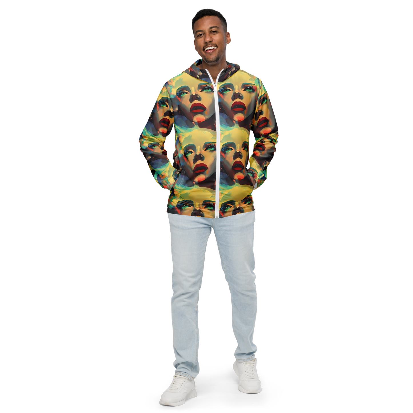 Men's Windbreaker - Astral Reflections