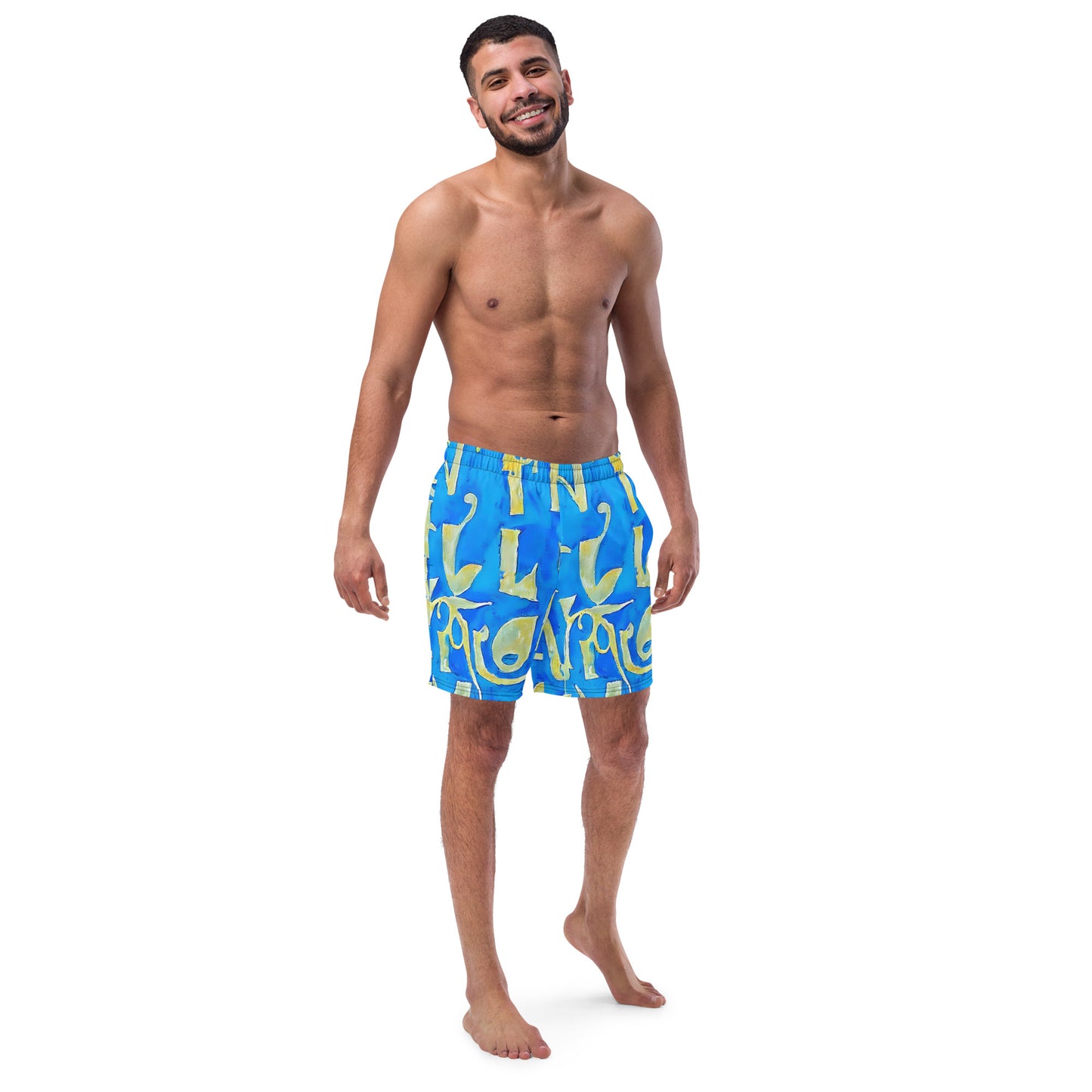 Swim Trunks - Golden Glyphs