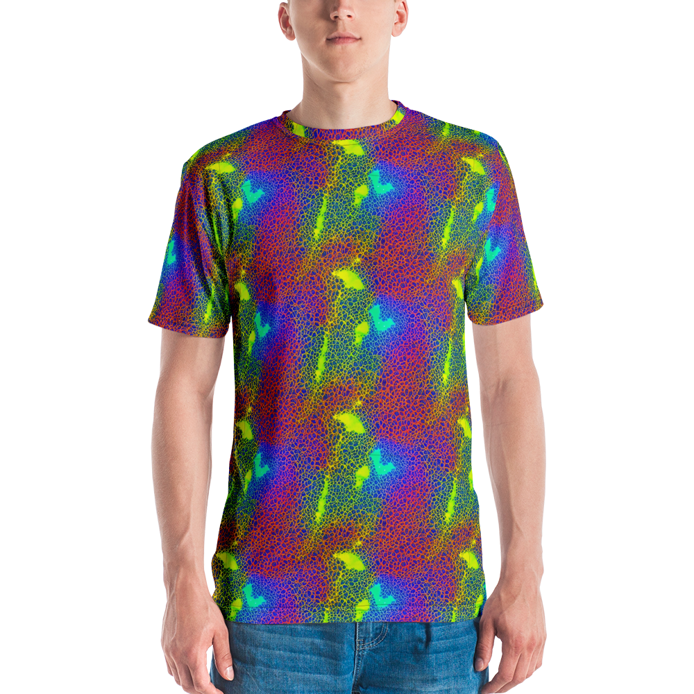 Men's Crew Neck T-Shirt - Prismatic Web