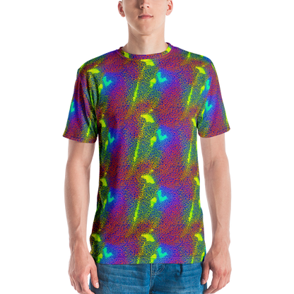 Men's Crew Neck T-Shirt - Prismatic Web