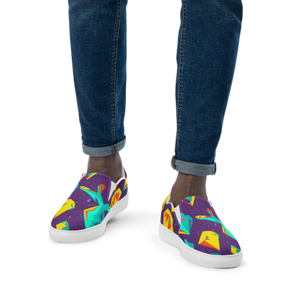 Men's Slip-On Canvas Shoes - Cascading Prism