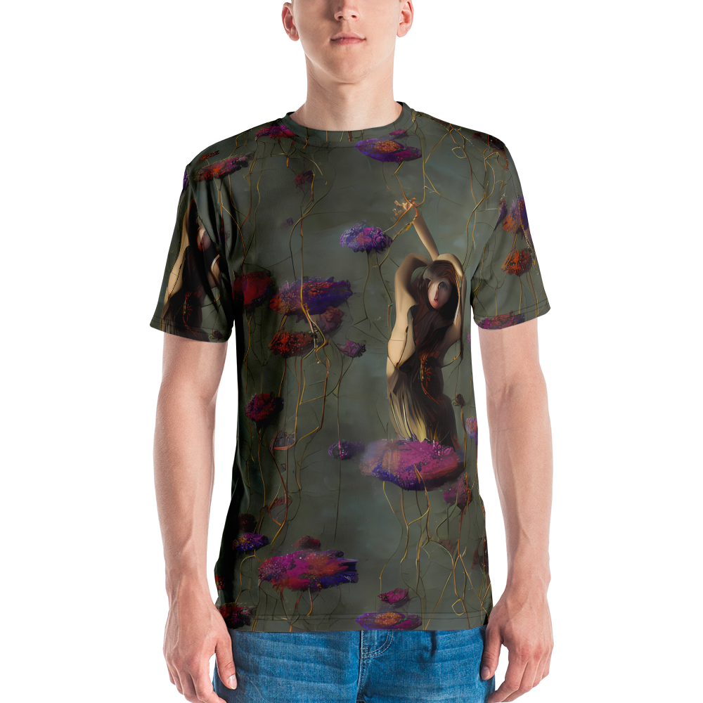 Men's Crew Neck T-Shirt - Ethereal Bloom