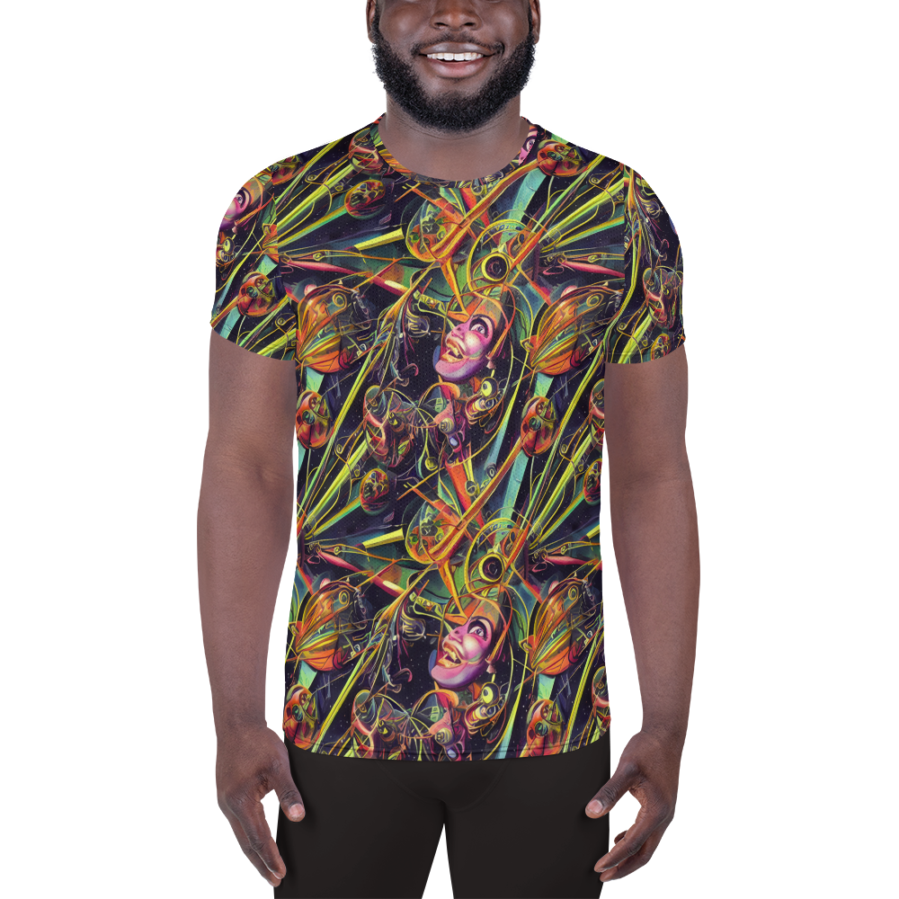 Men's Athletic T-Shirt - Psychedelic Deep Space