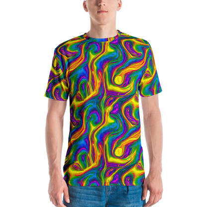 Men's Crew Neck T-Shirt - Electric Aurora