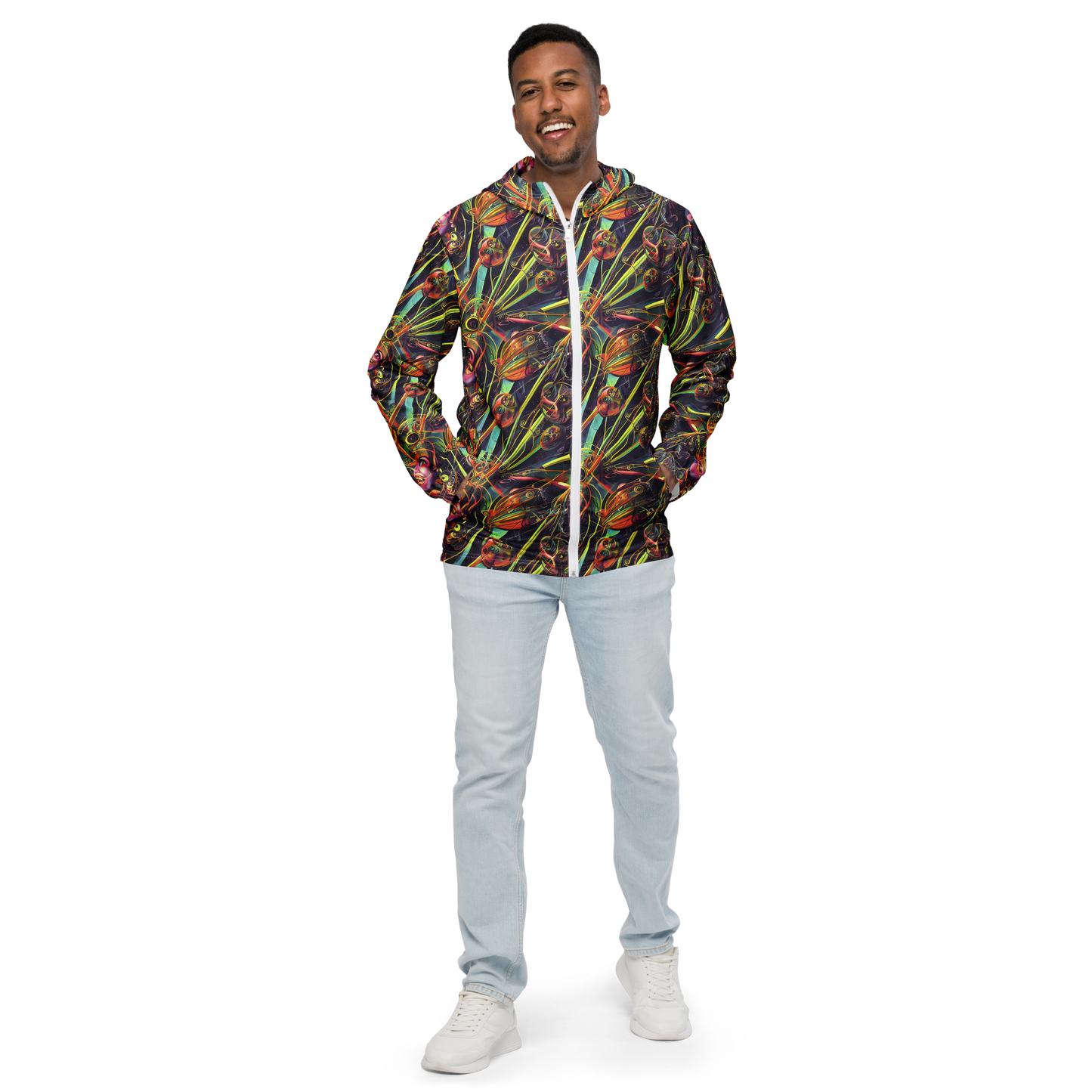 Men's Windbreaker - Psychedelic Deep Space