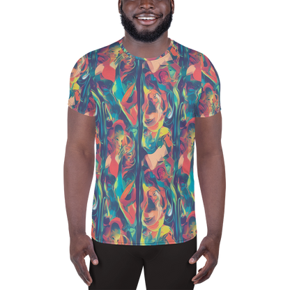 Men's Athletic T-Shirt - Neon Aurora