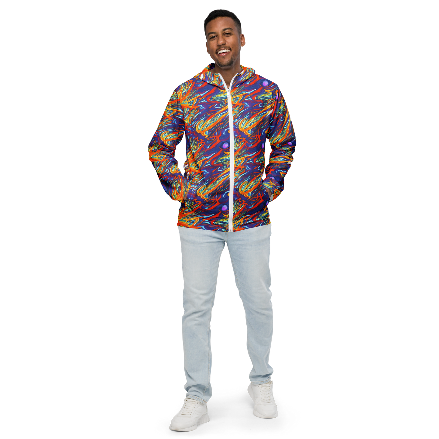 Men's Windbreaker - Galactic Ember