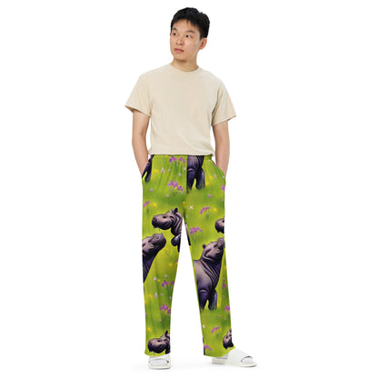 Wide-Leg Pants - Verdant Safari