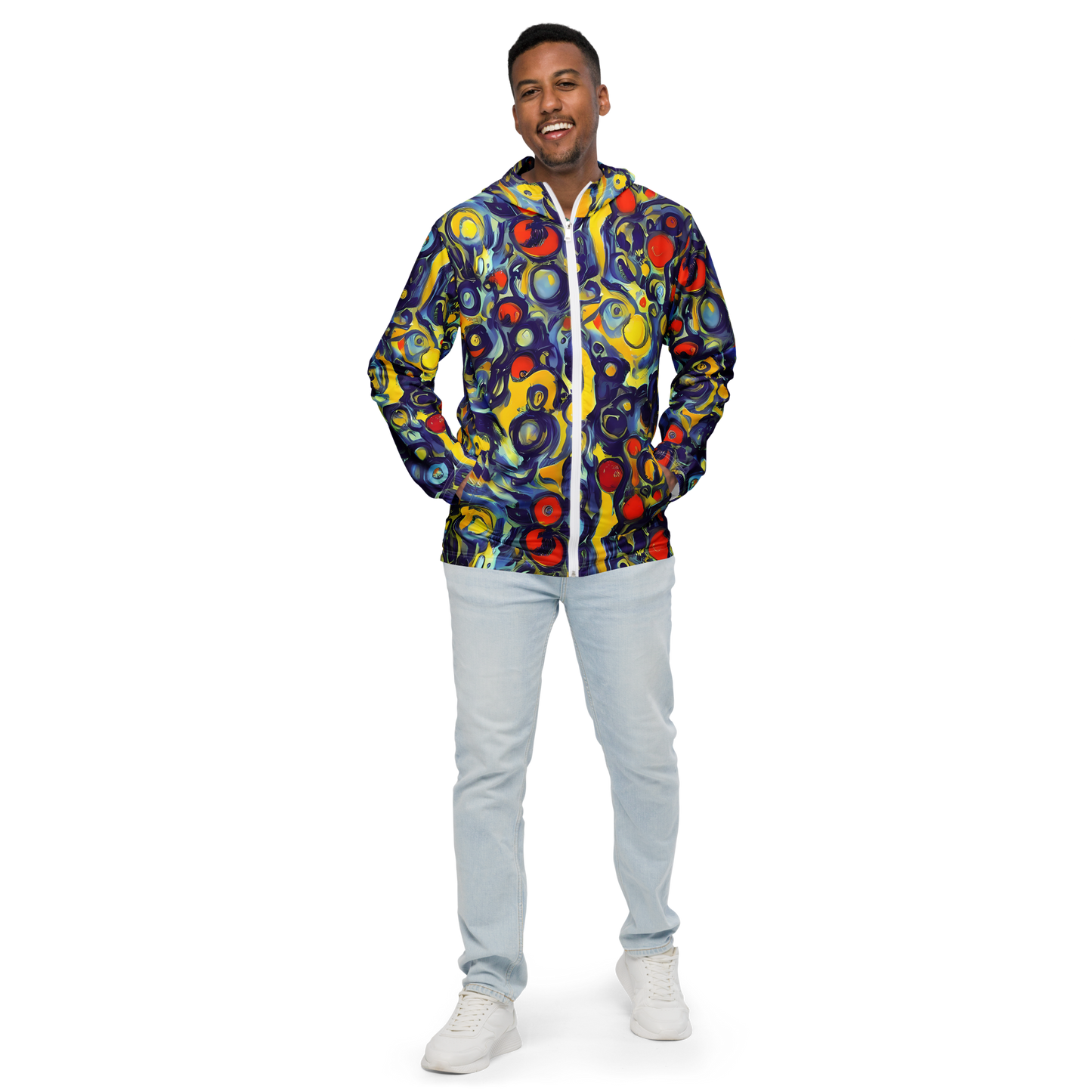 Men's Windbreaker - Dynamic Doodles