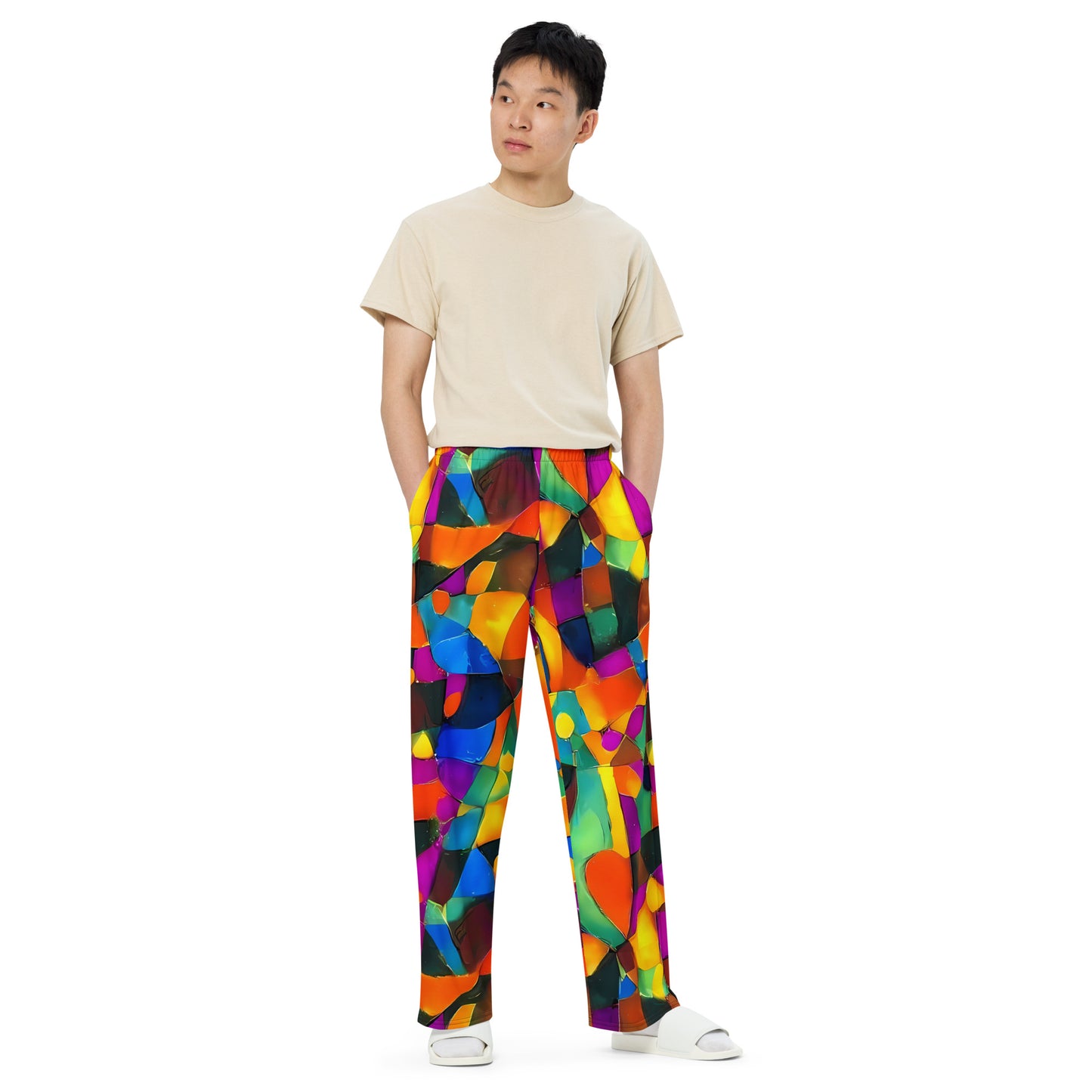 Wide-Leg Pants - Galactic Jigsaw
