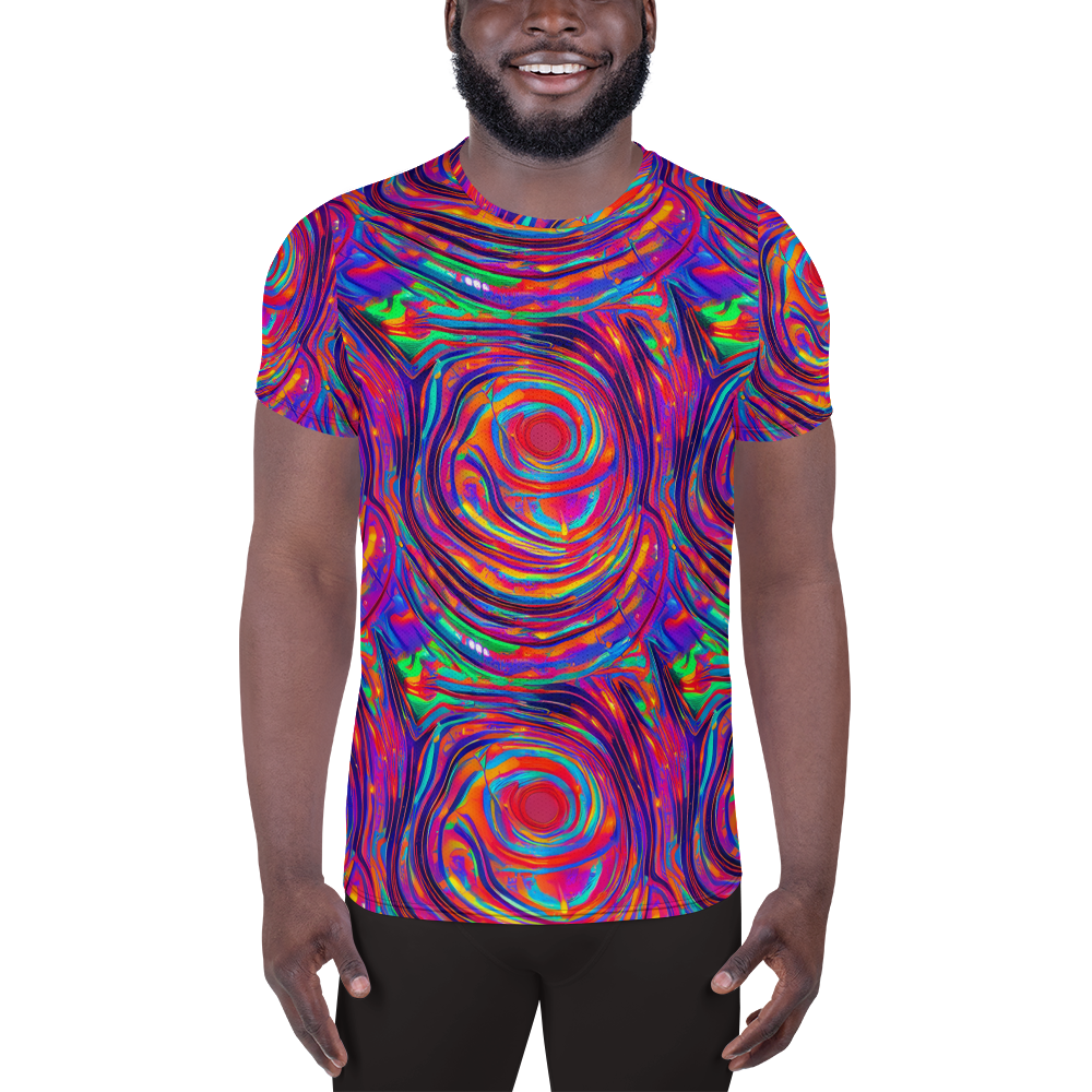 Men's Athletic T-Shirt - Quantum Spiral