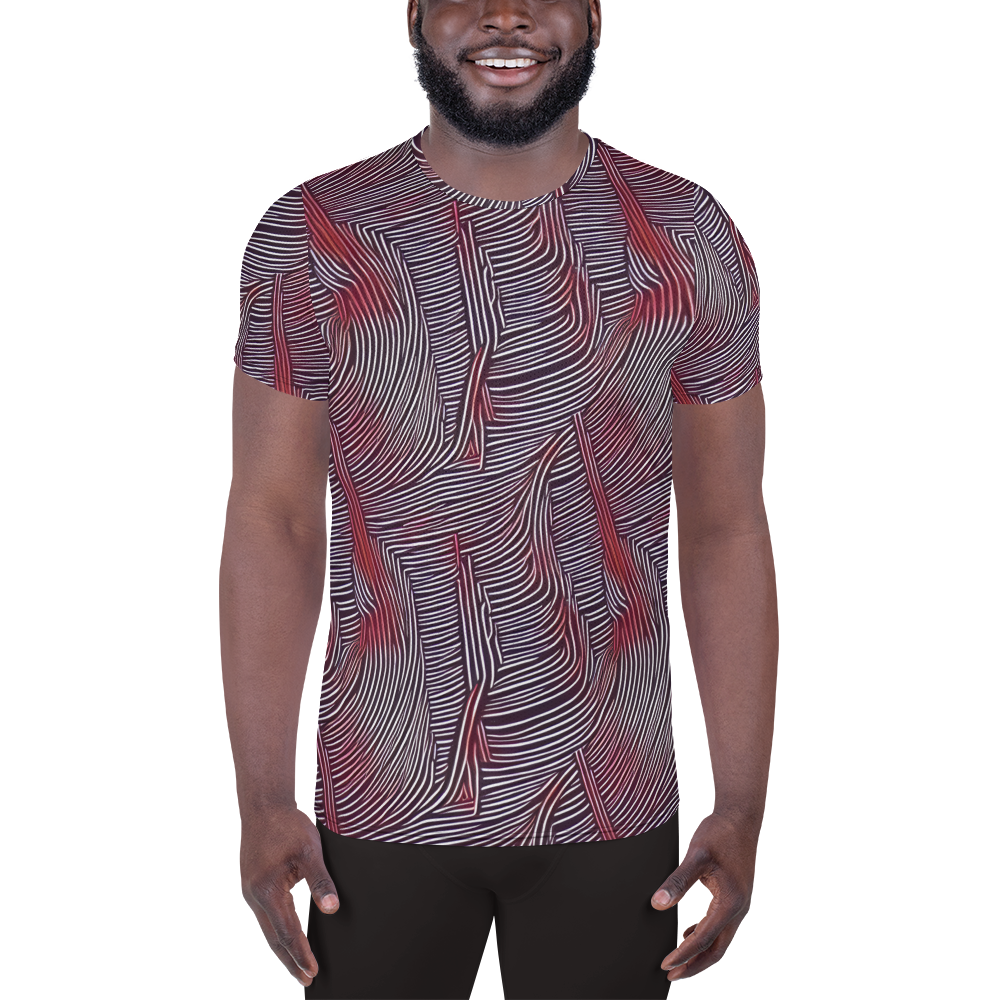 Men's Athletic T-Shirt - Nebula Waves