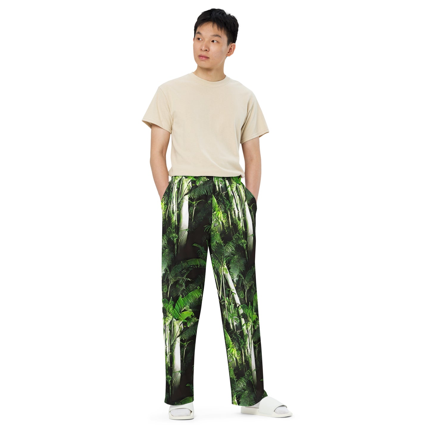 Wide-Leg Pants - Emerald Canopy