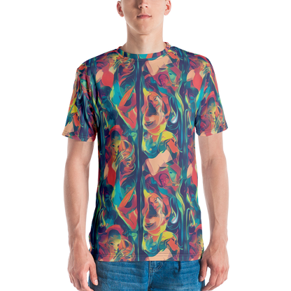 Men's Crew Neck T-Shirt - Neon Aurora