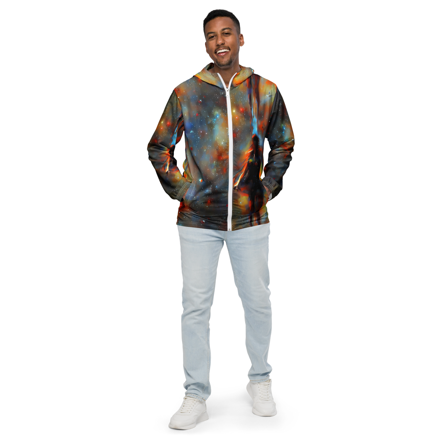 Men's Windbreaker - Brush Nebula