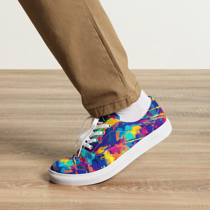 Men's Lace-Up Canvas Shoes - Spectrum Streaks